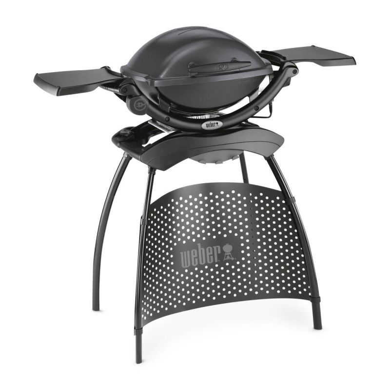 Weber Q 1400 Stand Dark Grey mit Seitentischen