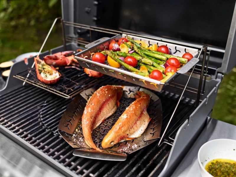 Weber ETGS Edelstahlrost und Spiess-Set - für Gasgrills ab Spirit 300-Serie